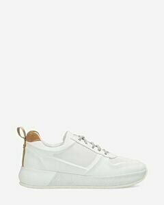 Sneaker white leather with ecru