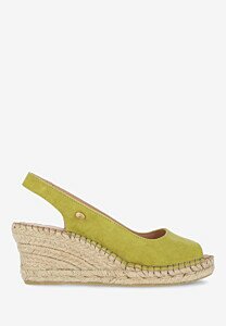 Espadrille mit Keilabsatz Oliv