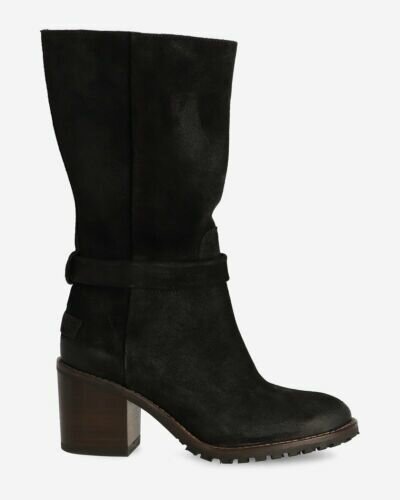 Boot waxed suede black