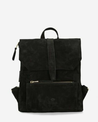 Backpack soft leather black